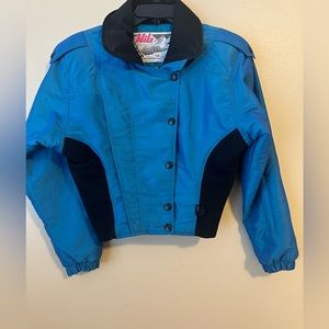 NILS Vintage Blue Black Skiwear Cropped Ski Jacket